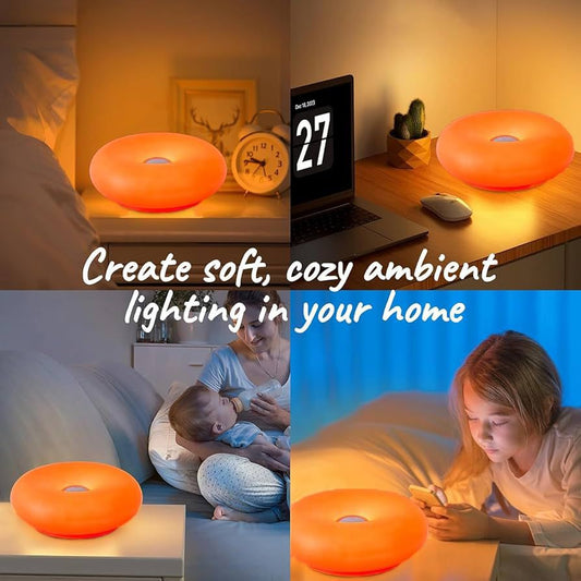 Smart Dimmable Orange Donut Lamp